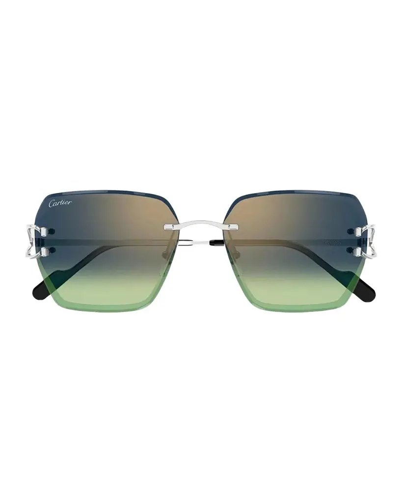 Motifs De 58MM Platinum-Plated Butterfly Sunglasses