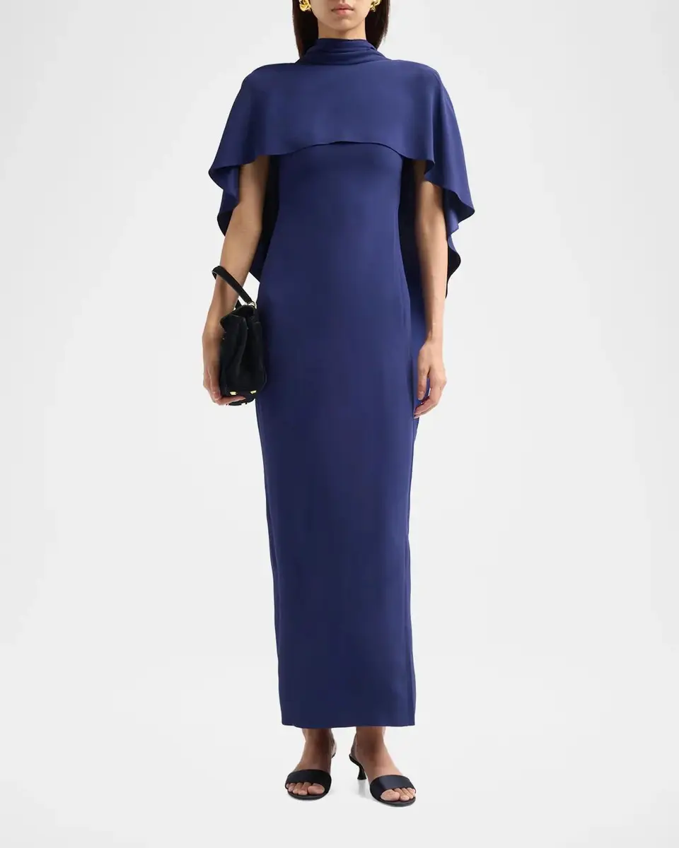 Alberta Ferretti Enver Draped Satin Gown | Thumbnail 2