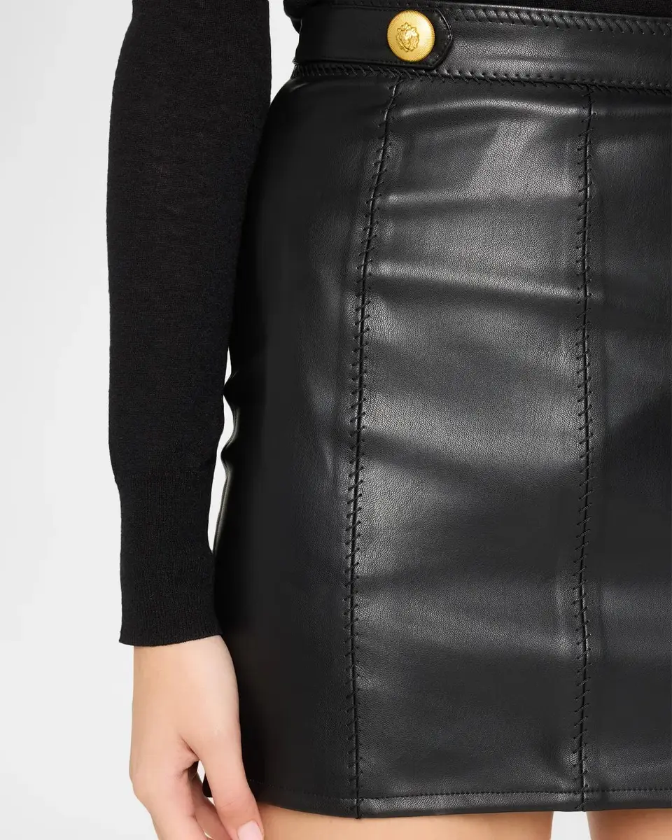 L'Agence Arlena Faux-Leather Mini Skirt | Thumbnail 5 L'Agence Arlena Faux-Leather Mini Skirt | Thumbnail 5