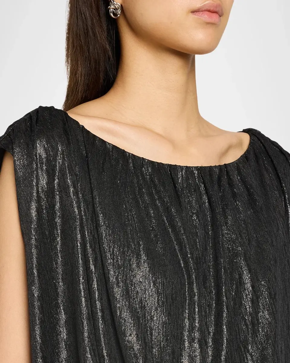 Ramy Brook Cindy Metallic Ruched Midi Dress | Thumbnail 5 Ramy Brook Cindy Metallic Ruched Midi Dress | Thumbnail 5