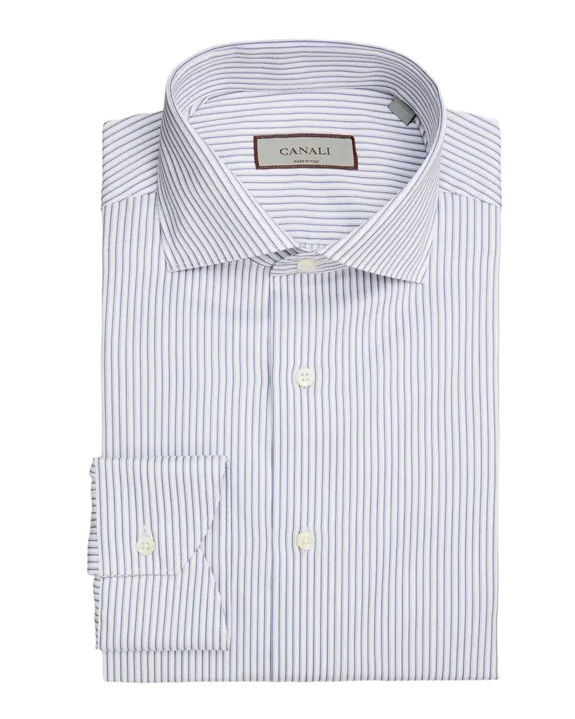 Canali Men's Striped Cotton Dress Shirt