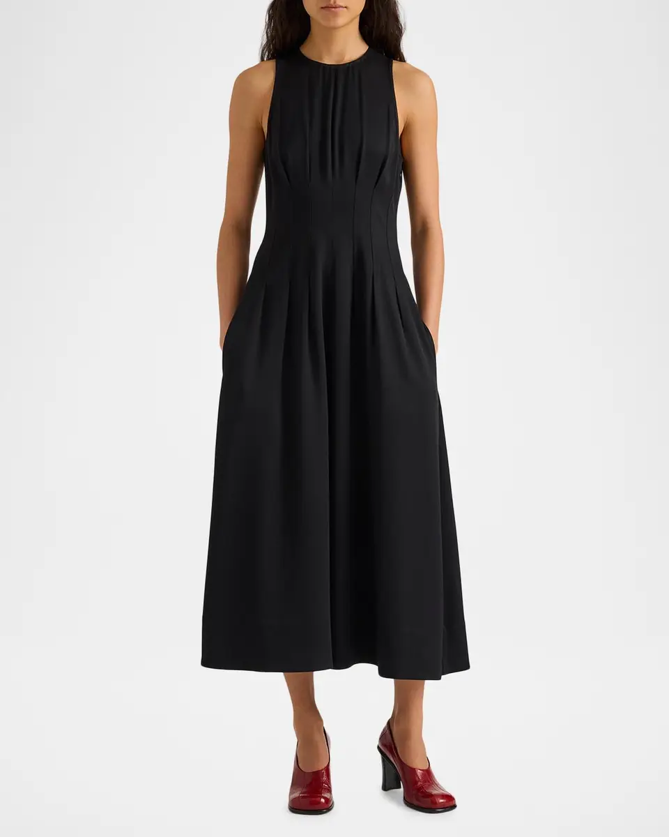 Proenza Schouler Bronwyn Pleated Midi Dress | Thumbnail 2 Proenza Schouler Bronwyn Pleated Midi Dress | Thumbnail 2