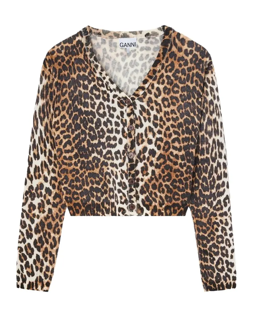 Leopard-Print Wool Cardigan Leopard-Print Wool Cardigan