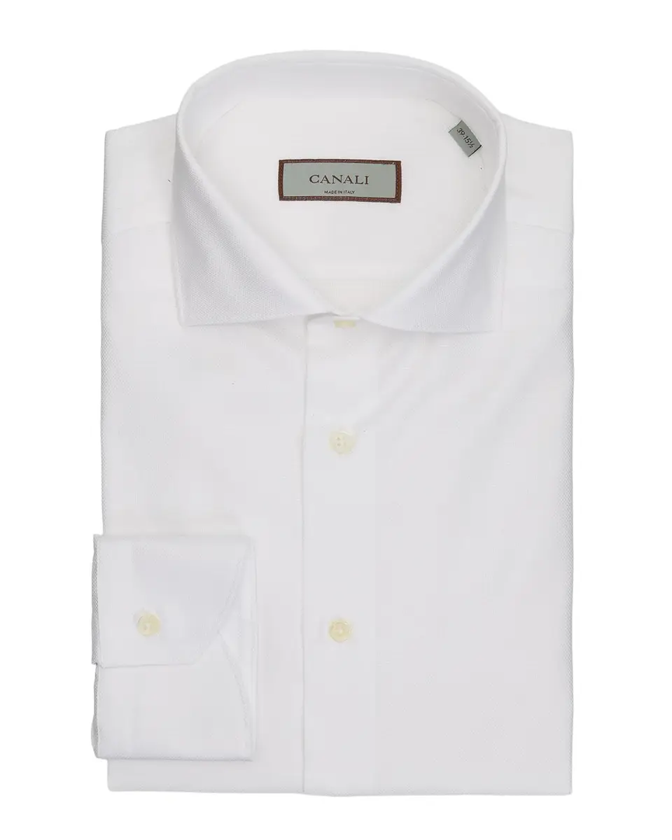 Canali Men's Textured Cotton Dress Shirt | Thumbnail 3 Canali Men's Textured Cotton Dress Shirt | Thumbnail 3