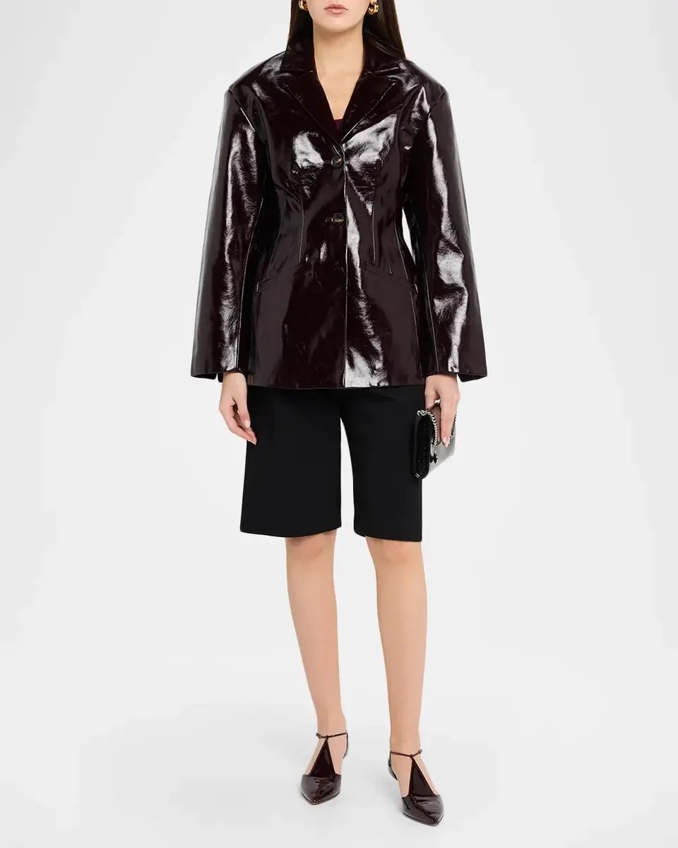 Ganni Future Faux-Fur Collar Jacket | Thumbnail 2 Ganni Future Faux-Fur Collar Jacket | Thumbnail 2