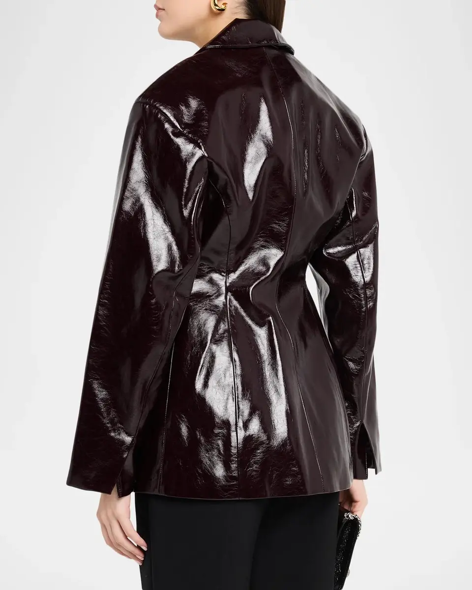 Ganni Future Faux-Fur Collar Jacket | Thumbnail 3 Ganni Future Faux-Fur Collar Jacket | Thumbnail 3