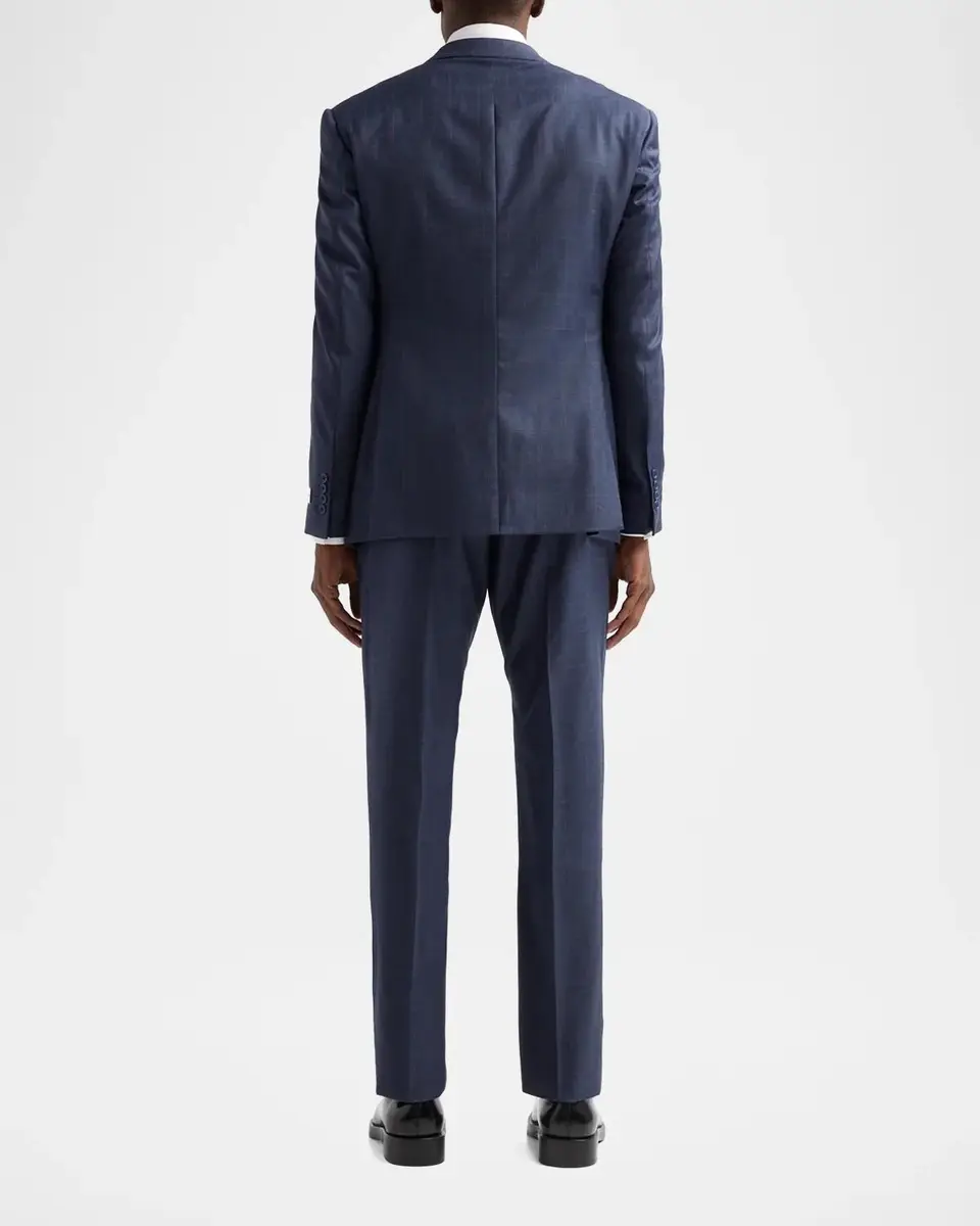 Emporio Armani Men's Contrast Plaid Wool Single-Breasted Suit | Thumbnail 3 Emporio Armani Men's Contrast Plaid Wool Single-Breasted Suit | Thumbnail 3
