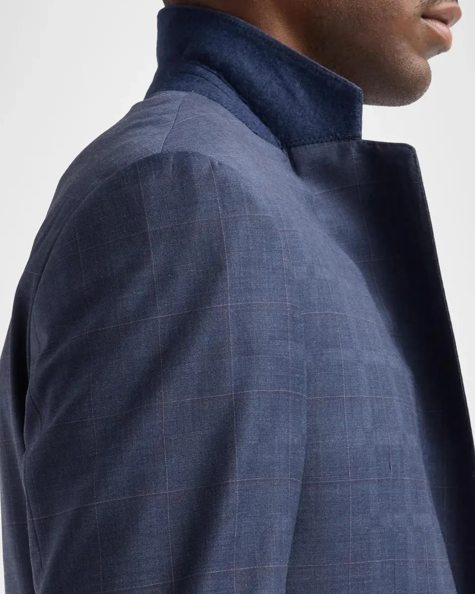 Emporio Armani Men's Contrast Plaid Wool Single-Breasted Suit | Thumbnail 6 Emporio Armani Men's Contrast Plaid Wool Single-Breasted Suit | Thumbnail 6