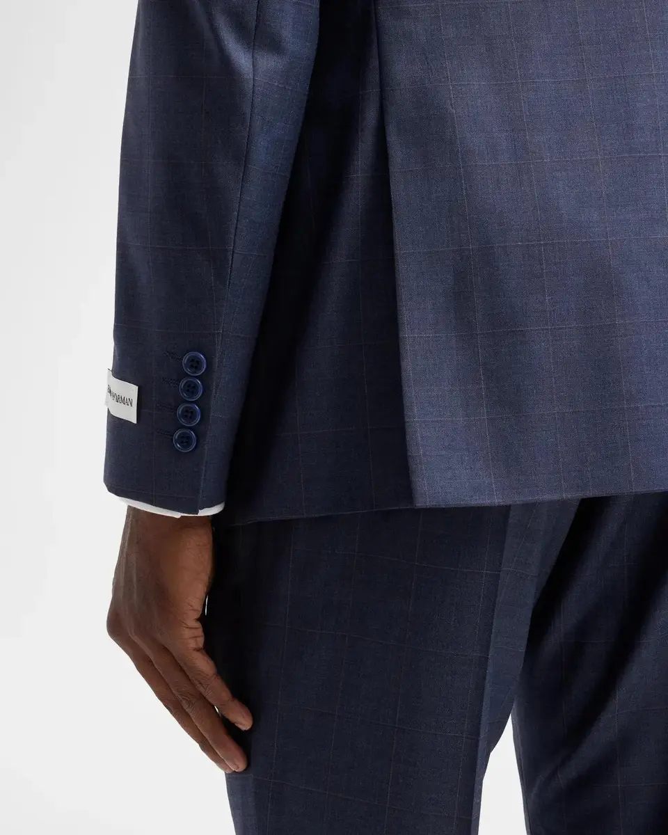 Emporio Armani Men's Contrast Plaid Wool Single-Breasted Suit | Thumbnail 7 Emporio Armani Men's Contrast Plaid Wool Single-Breasted Suit | Thumbnail 7