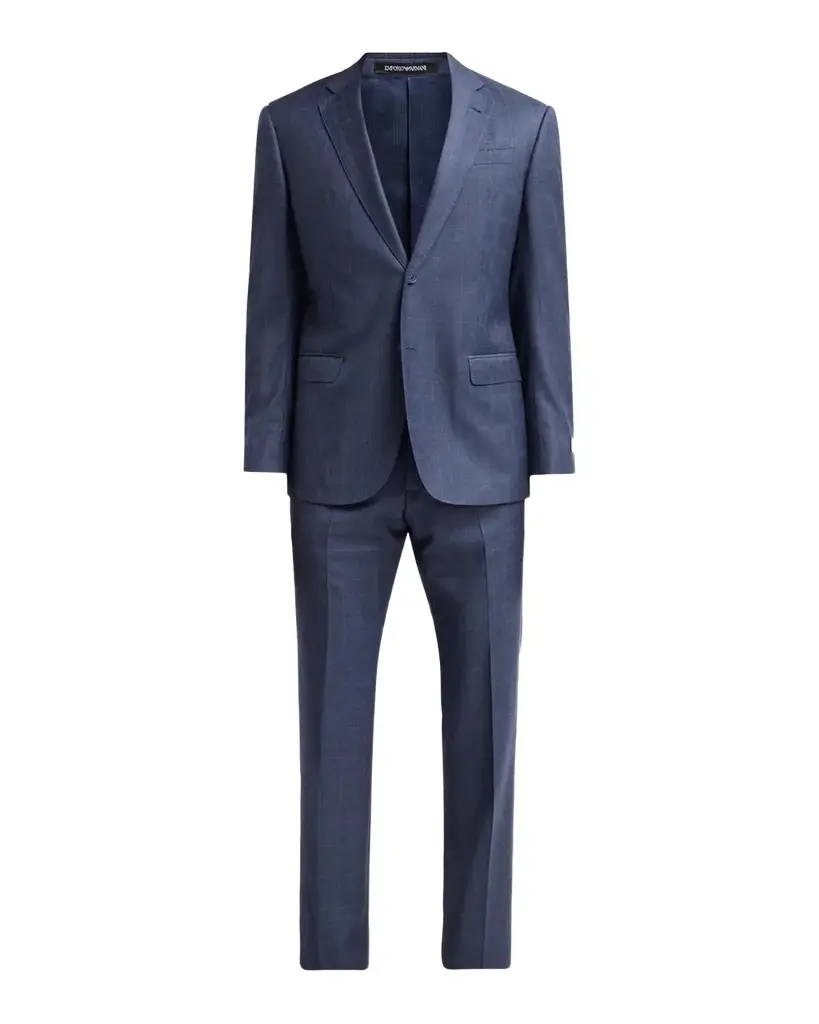 Emporio Armani Men's Contrast Plaid Wool Single-Breasted Suit