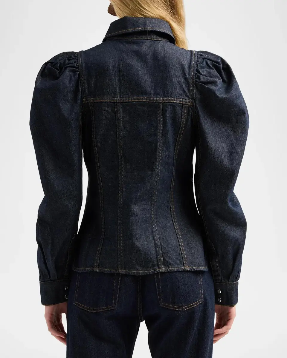 Ganni Slub Denim Shirt | Thumbnail 3 Ganni Slub Denim Shirt | Thumbnail 3