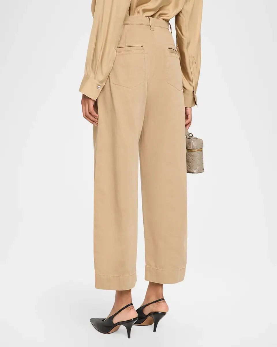 Vince Washed Cotton Twill Mid-Rise Utility Pants | Thumbnail 3 Vince Washed Cotton Twill Mid-Rise Utility Pants | Thumbnail 3