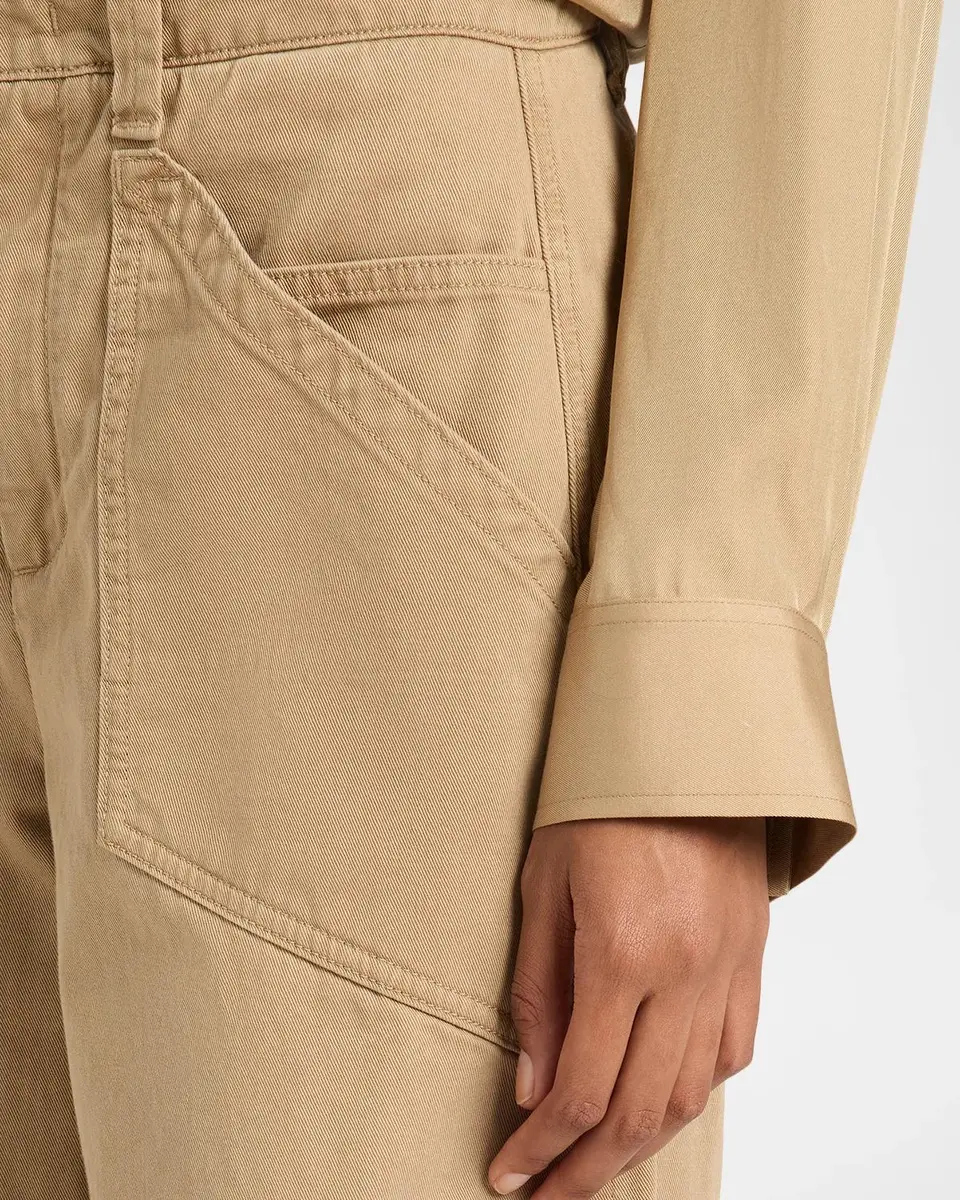 Vince Washed Cotton Twill Mid-Rise Utility Pants | Thumbnail 5 Vince Washed Cotton Twill Mid-Rise Utility Pants | Thumbnail 5
