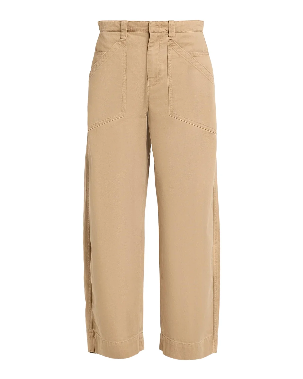 Washed Cotton Twill Mid-Rise Utility Pants Washed Cotton Twill Mid-Rise Utility Pants