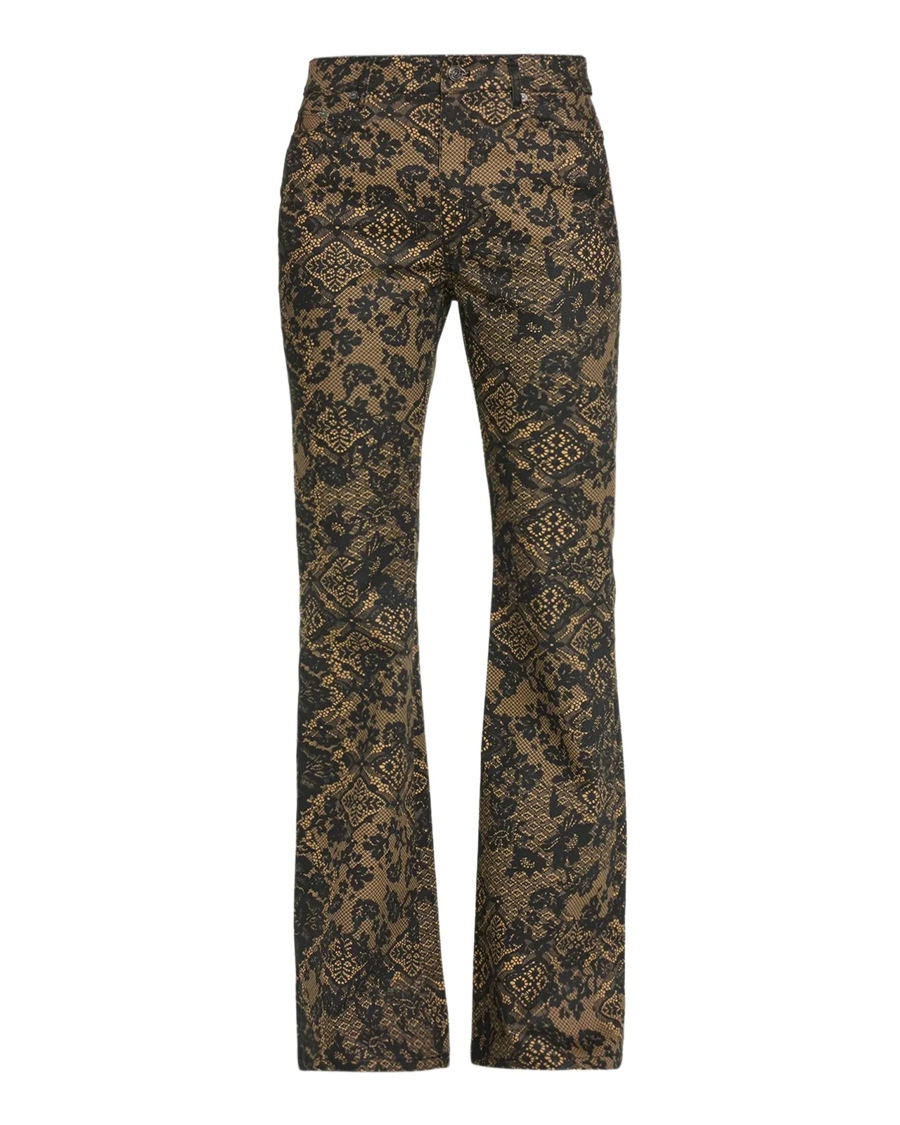 Likely Charlie Patchwork-Lace Print Jeans