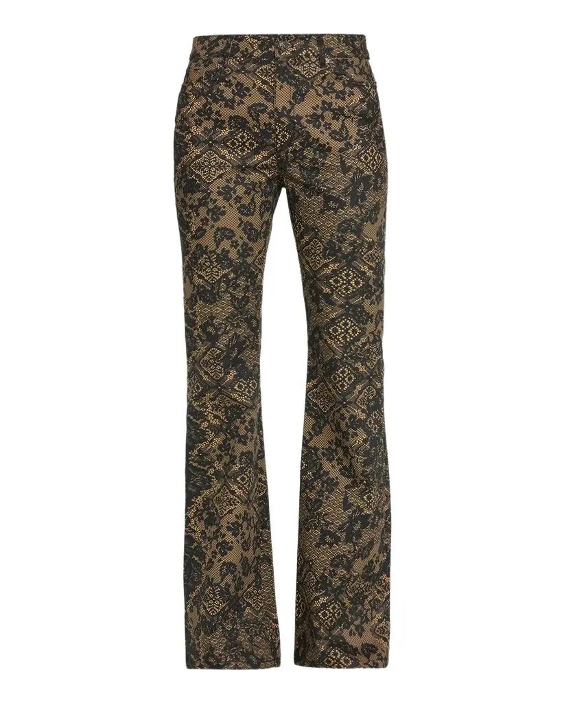 Likely Charlie Patchwork-Lace Print Jeans