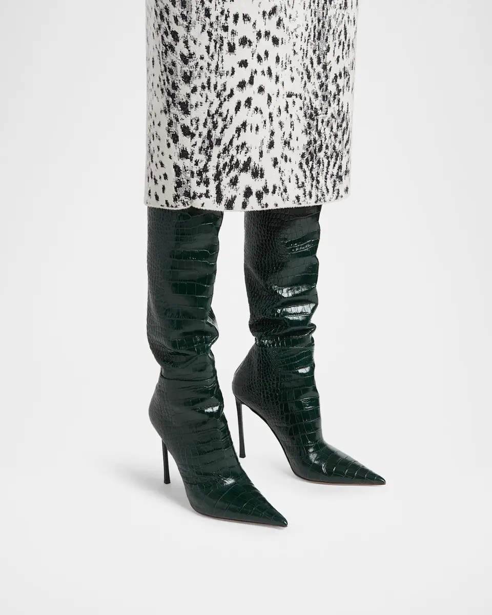 Tom Ford Vertigo 105MM Croc-Embossed Leather Boots | Thumbnail 2 Tom Ford Vertigo 105MM Croc-Embossed Leather Boots | Thumbnail 2