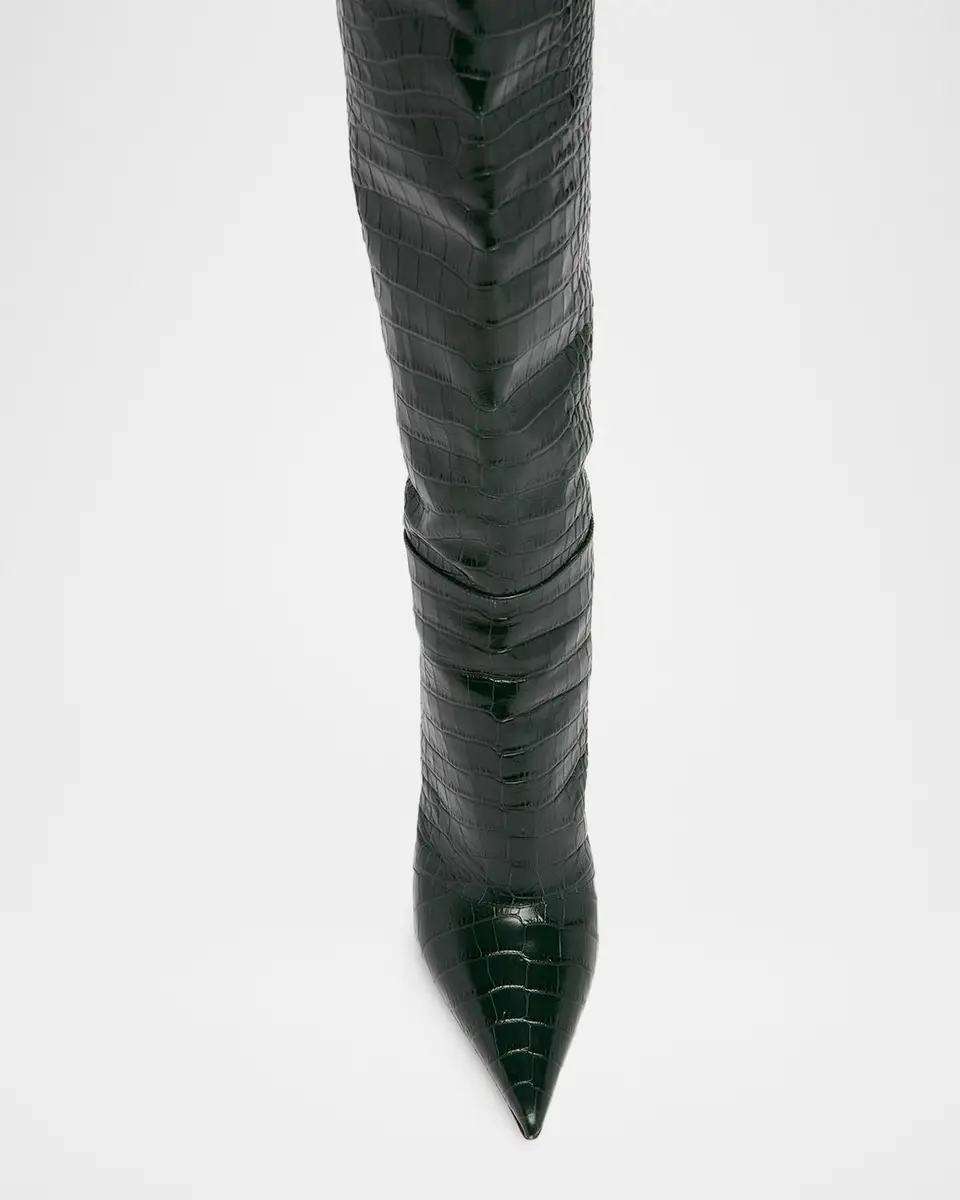 Tom Ford Vertigo 105MM Croc-Embossed Leather Boots | Thumbnail 6 Tom Ford Vertigo 105MM Croc-Embossed Leather Boots | Thumbnail 6