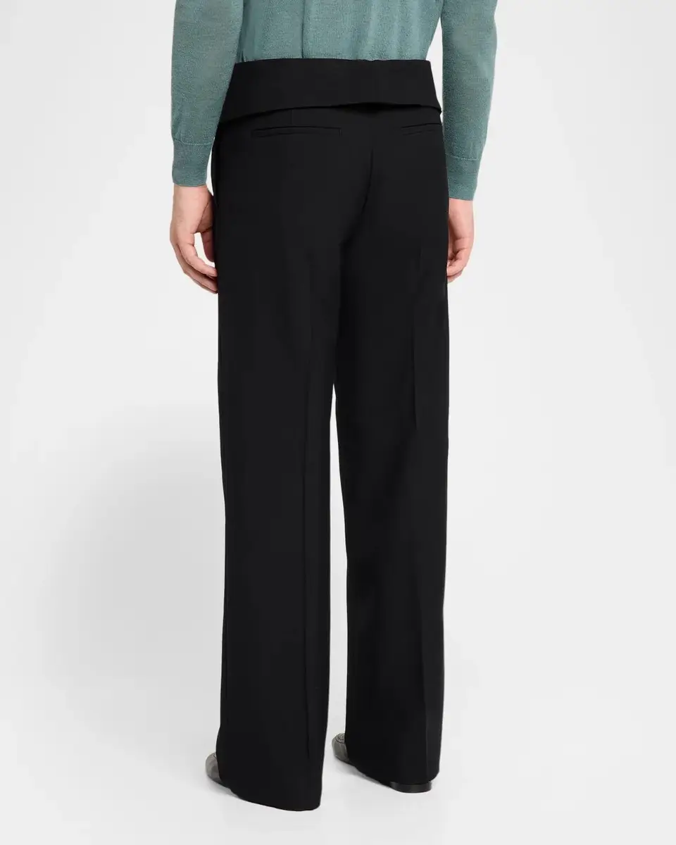 Dries Van Noten Men's Preston Belted Wool Trousers | Thumbnail 3