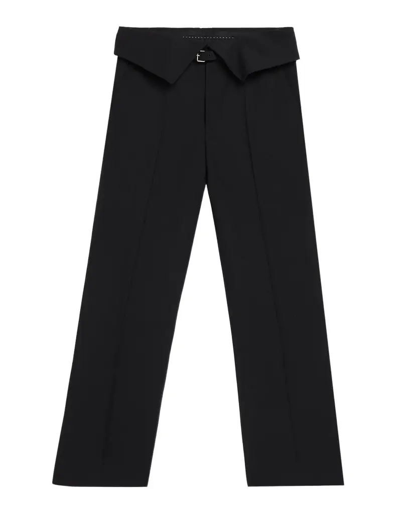 Dries Van Noten Men's Preston Belted Wool Trousers