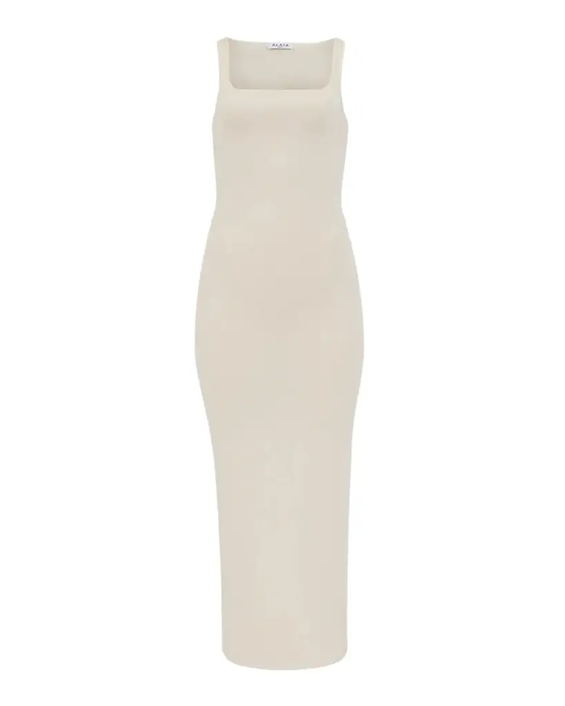 Sleeveless Silk Bodycon Midi Dress