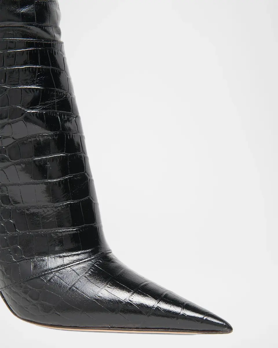 Tom Ford Vertigo 105MM Croc-Embossed Leather Boots | Thumbnail 3 Tom Ford Vertigo 105MM Croc-Embossed Leather Boots | Thumbnail 3