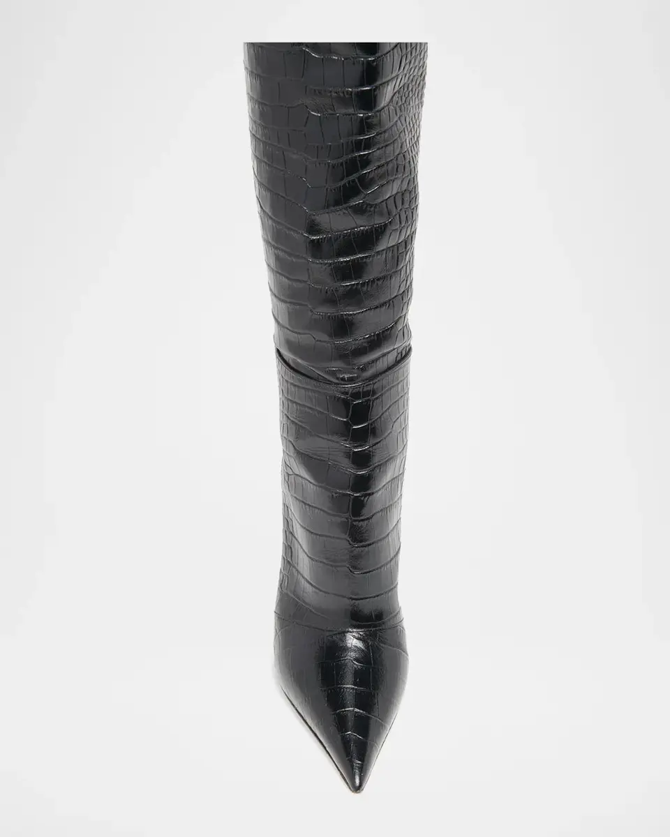 Tom Ford Vertigo 105MM Croc-Embossed Leather Boots | Thumbnail 4 Tom Ford Vertigo 105MM Croc-Embossed Leather Boots | Thumbnail 4