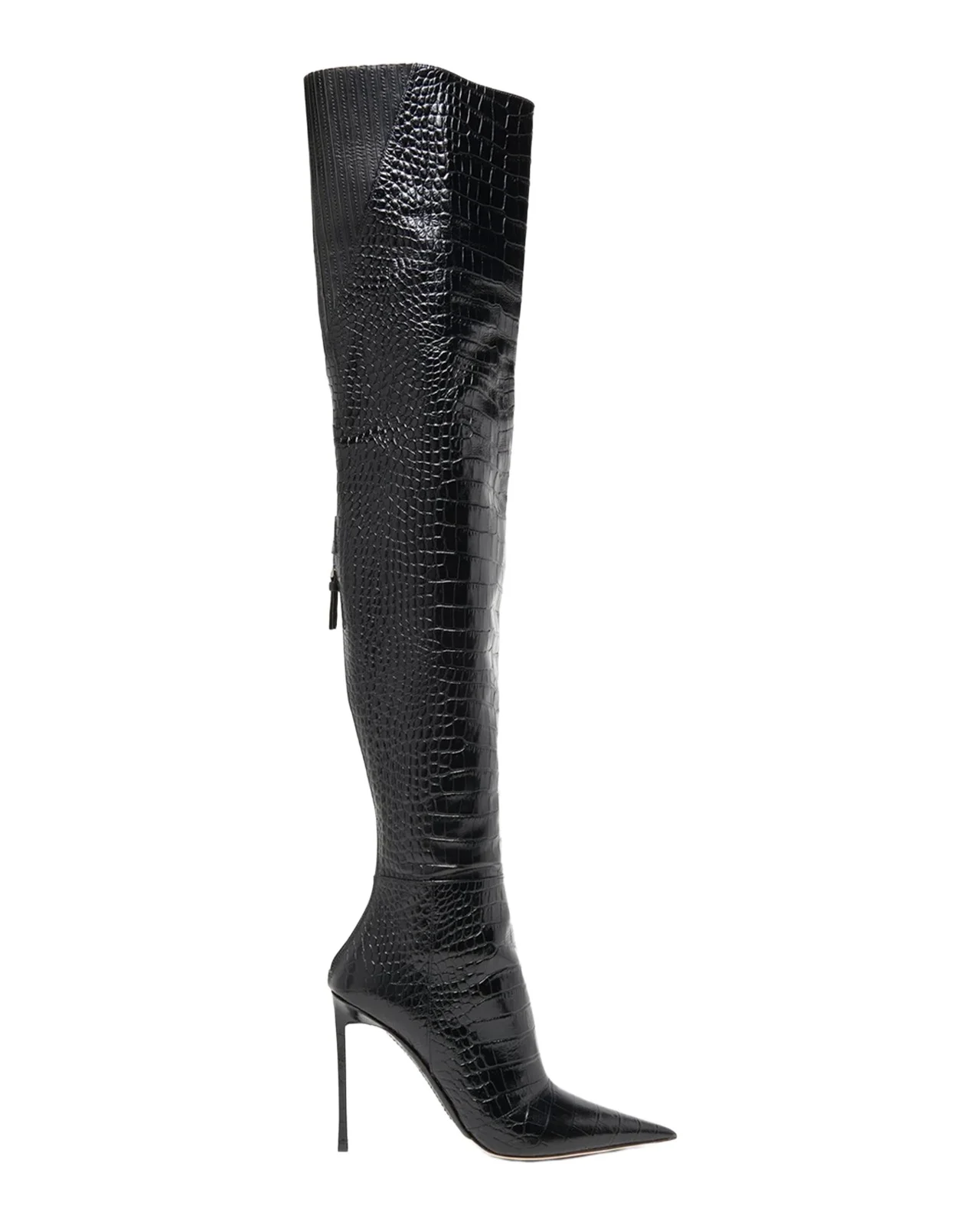 Vertigo 105MM Croc-Embossed Leather Boots