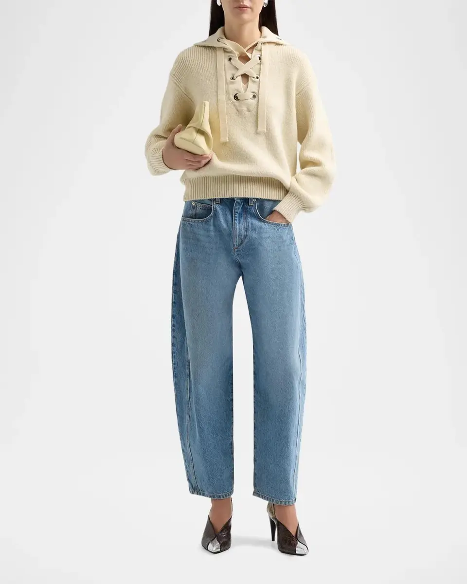 Isabel Marant Ydalia Laced Wool Rib Sweater | Thumbnail 2