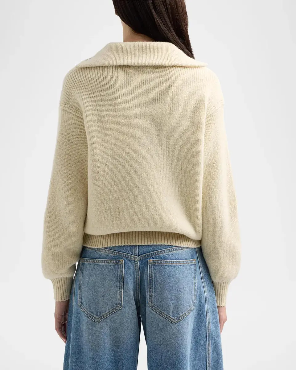 Isabel Marant Ydalia Laced Wool Rib Sweater | Thumbnail 3