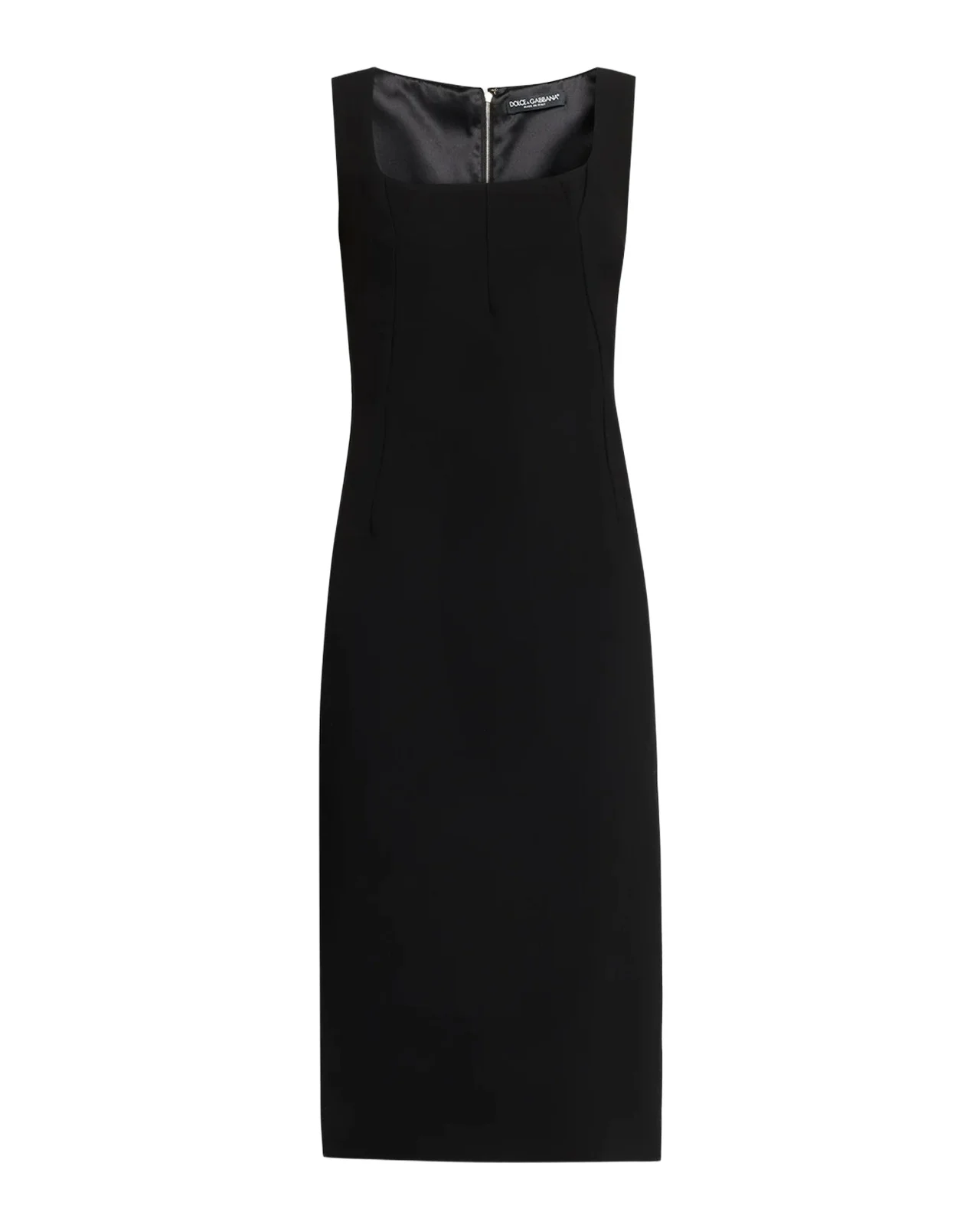 Dolce & Gabbana Sleeveless Slim Wool Crepe Mini Dress