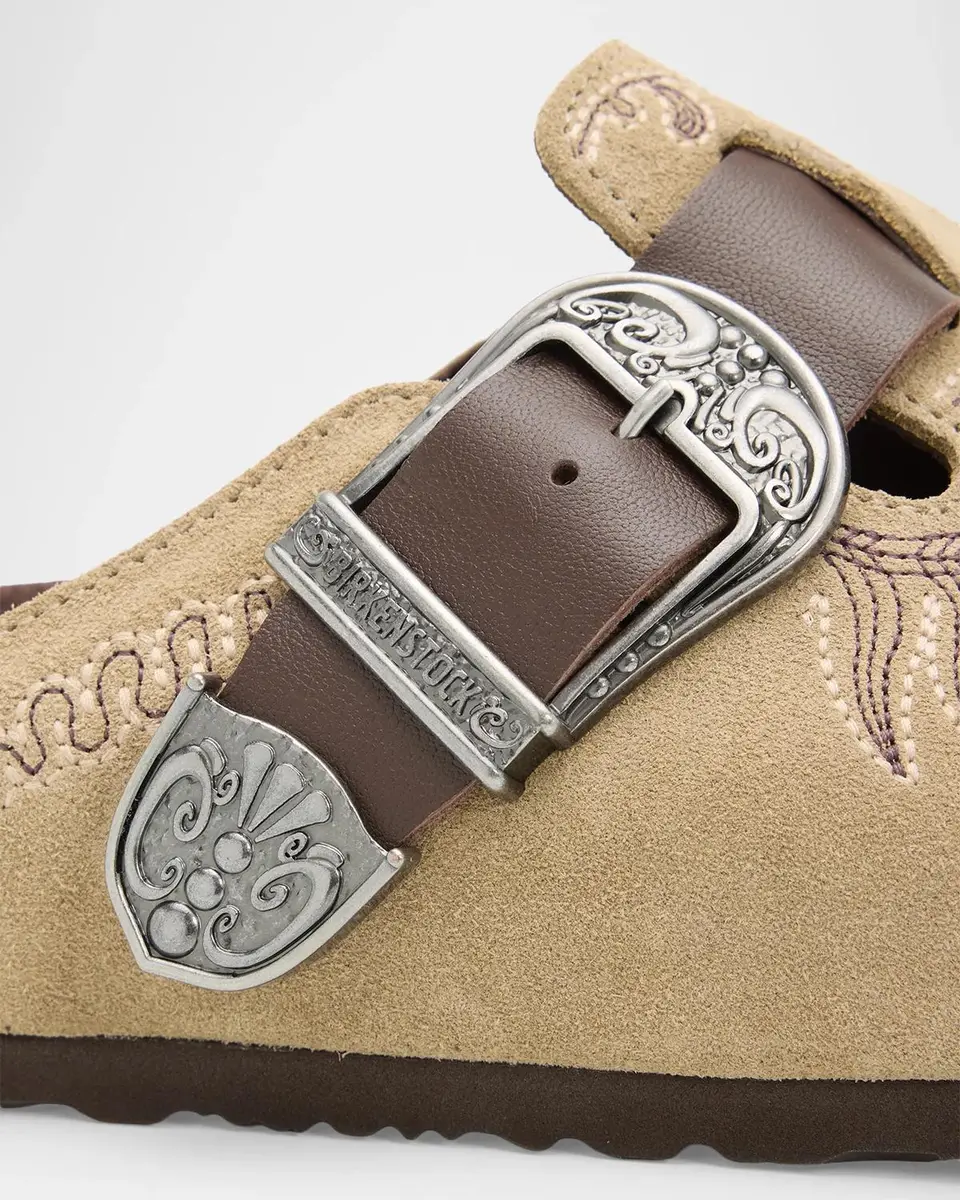Etro Men's x BIRKENSTOCK Embroidered Suede Mules | Thumbnail 4