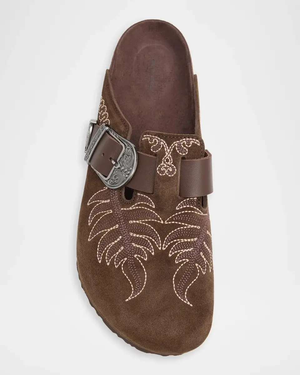 Etro Men's x BIRKENSTOCK Embroidered Suede Mules | Thumbnail 3