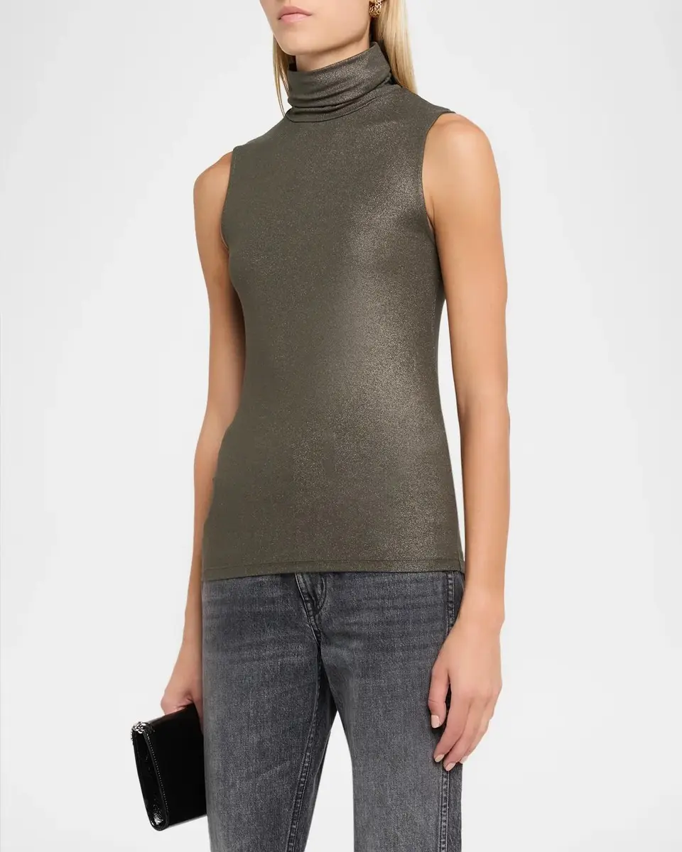 MAJESTIC FILATURES Soft Touch Metallic Turtleneck Top | Thumbnail 4 MAJESTIC FILATURES Soft Touch Metallic Turtleneck Top | Thumbnail 4