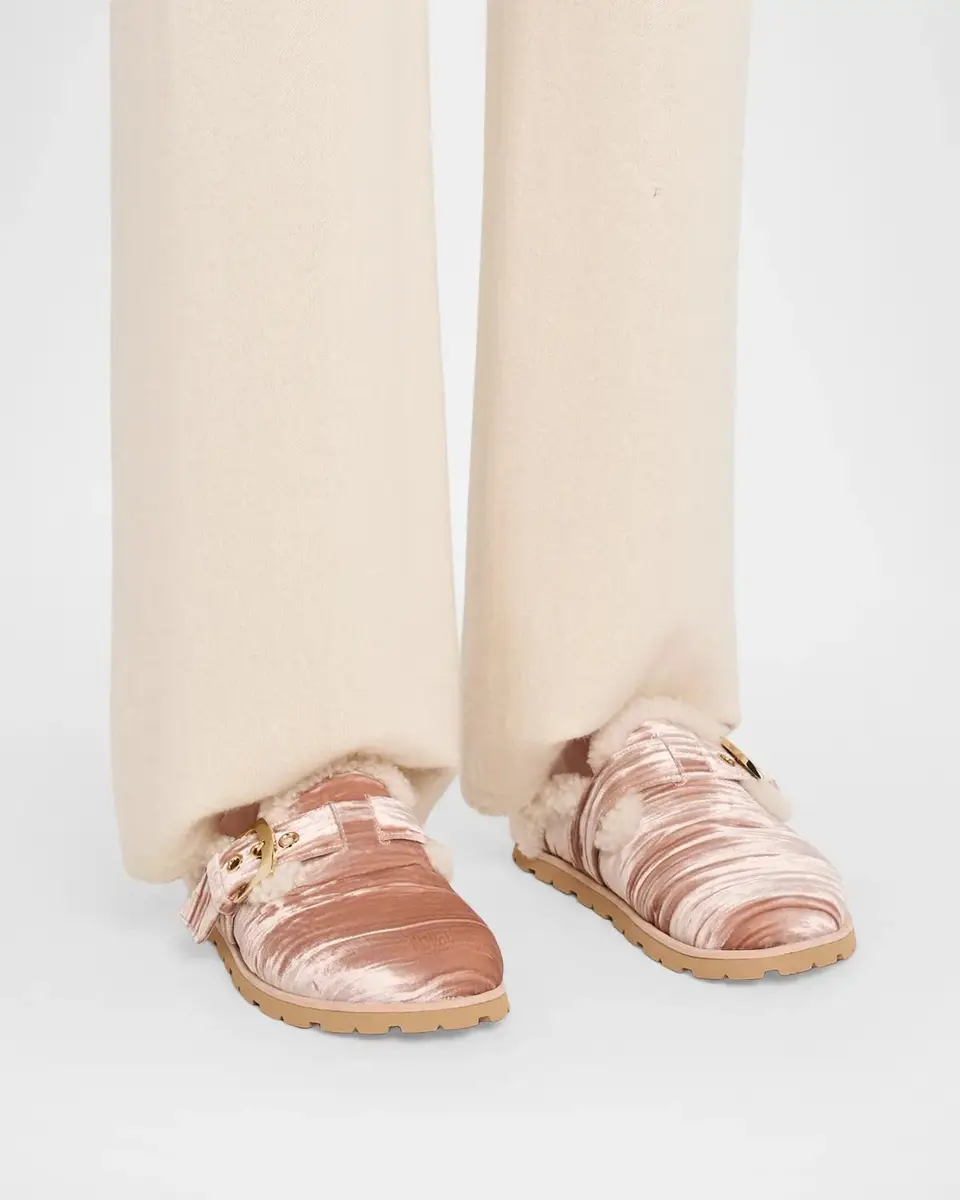 Stuart Weitzman Dara Shearling-Lined Suede Buckle Mules | Thumbnail 2 Stuart Weitzman Dara Shearling-Lined Suede Buckle Mules | Thumbnail 2
