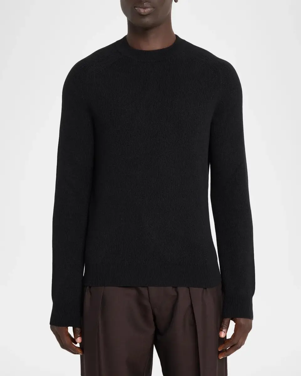 Malo Men's Ribbed Cashmere Sweater | Thumbnail 4