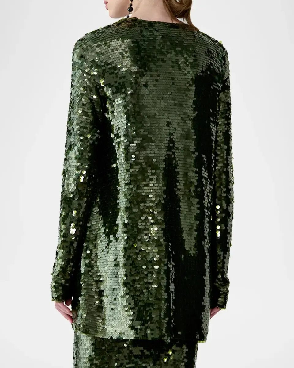 Carolina Herrera Sequin Embellished Long Cardigan | Thumbnail 3 Carolina Herrera Sequin Embellished Long Cardigan | Thumbnail 3