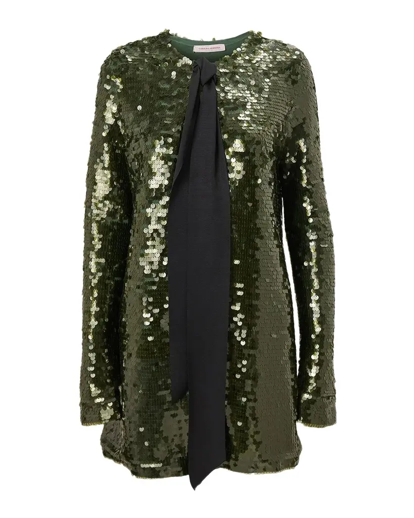 Sequin Embellished Long Cardigan