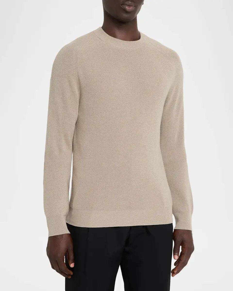 Malo Men's Ribbed Cashmere Sweater | Thumbnail 4 Malo Men's Ribbed Cashmere Sweater | Thumbnail 4