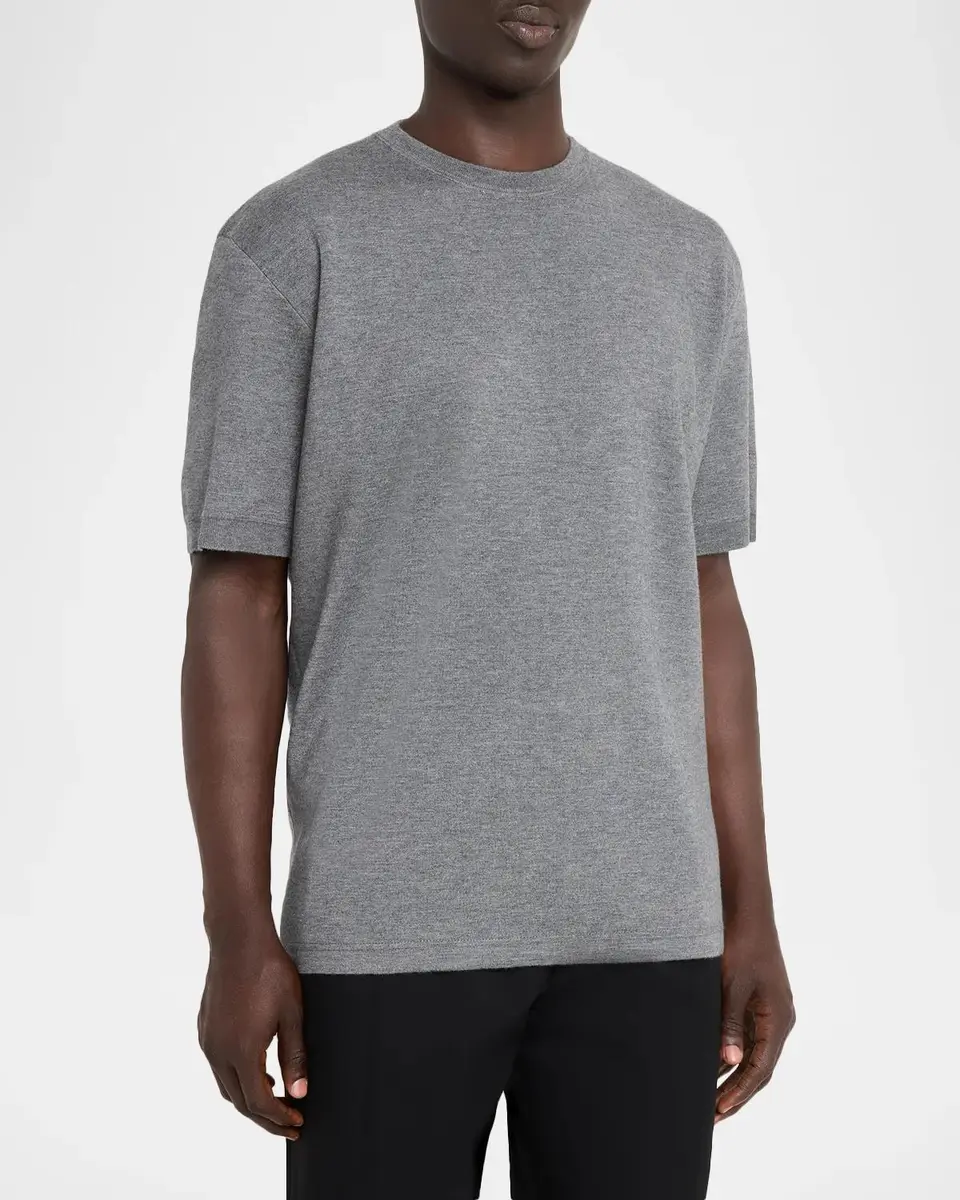 Malo Men's Cashmere & Silk T-Shirt | Thumbnail 4 Malo Men's Cashmere & Silk T-Shirt | Thumbnail 4