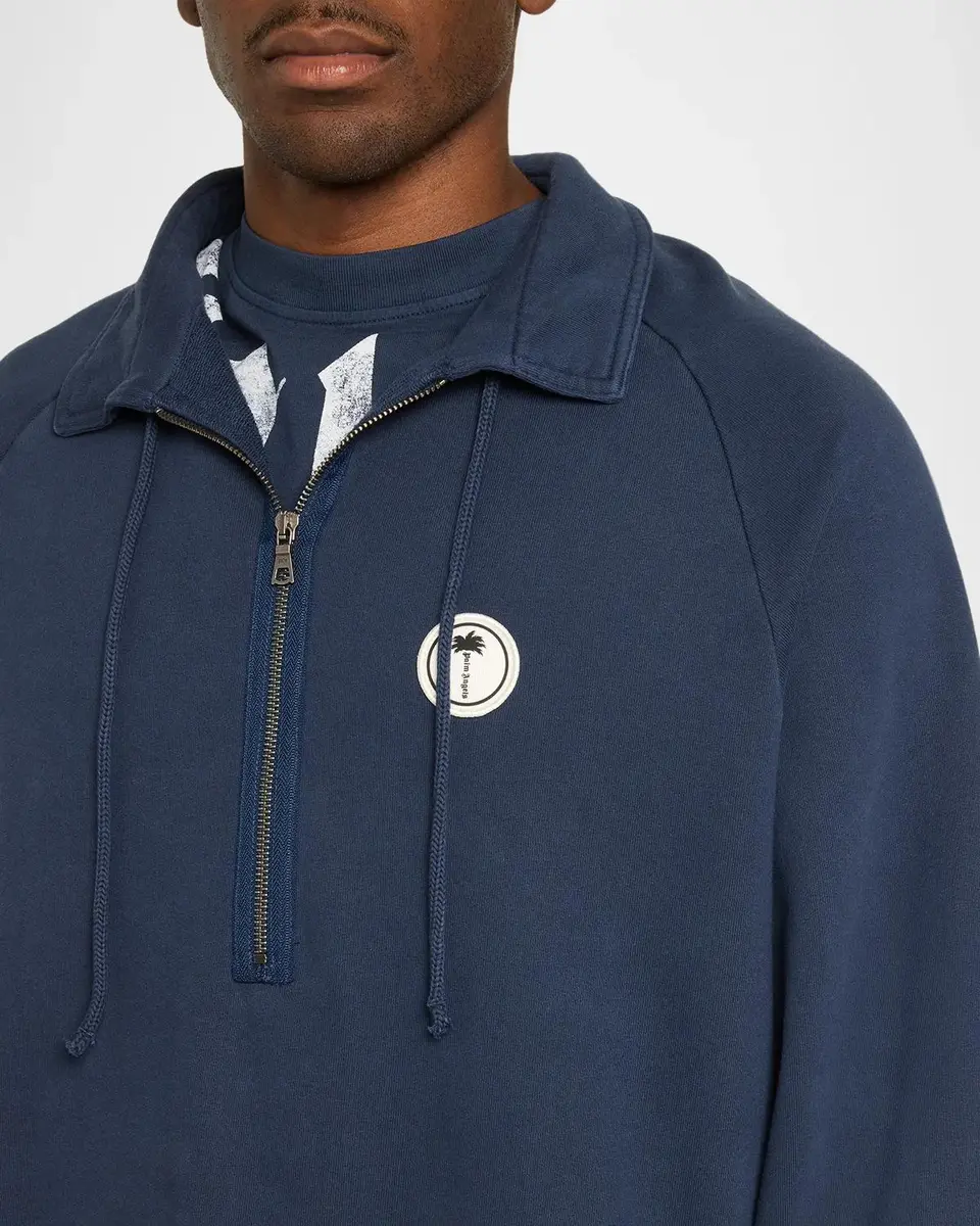 Palm Angels Men's Cotton Half-Zip Sweatshirt | Thumbnail 5 Palm Angels Men's Cotton Half-Zip Sweatshirt | Thumbnail 5
