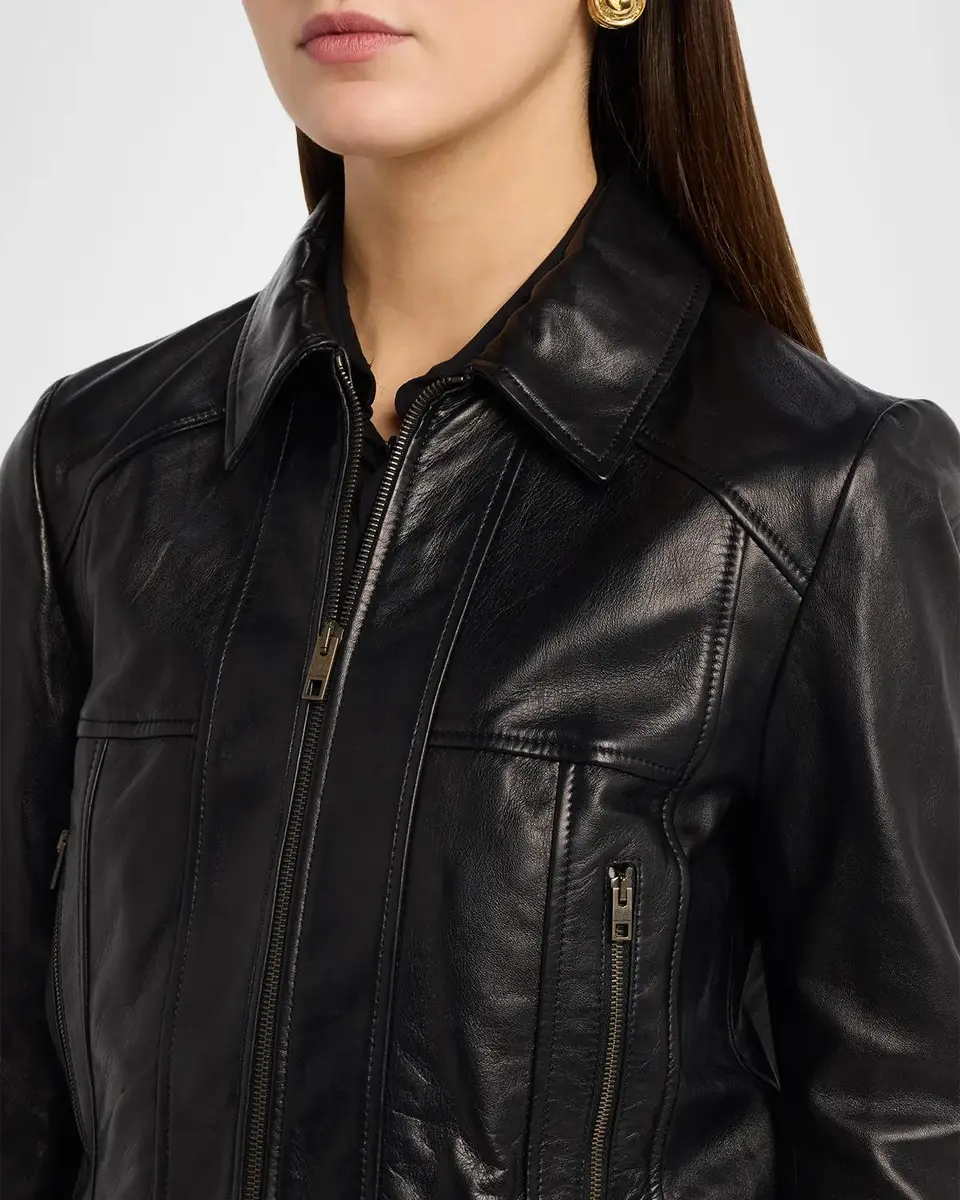Nili Lotan Sue Leather Bomber Jacket | Thumbnail 5