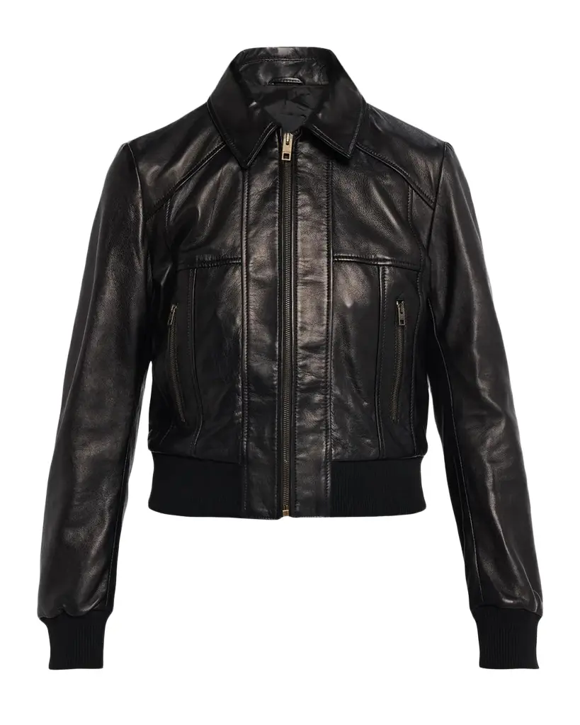 Sue Leather Bomber Jacket Sue Leather Bomber Jacket