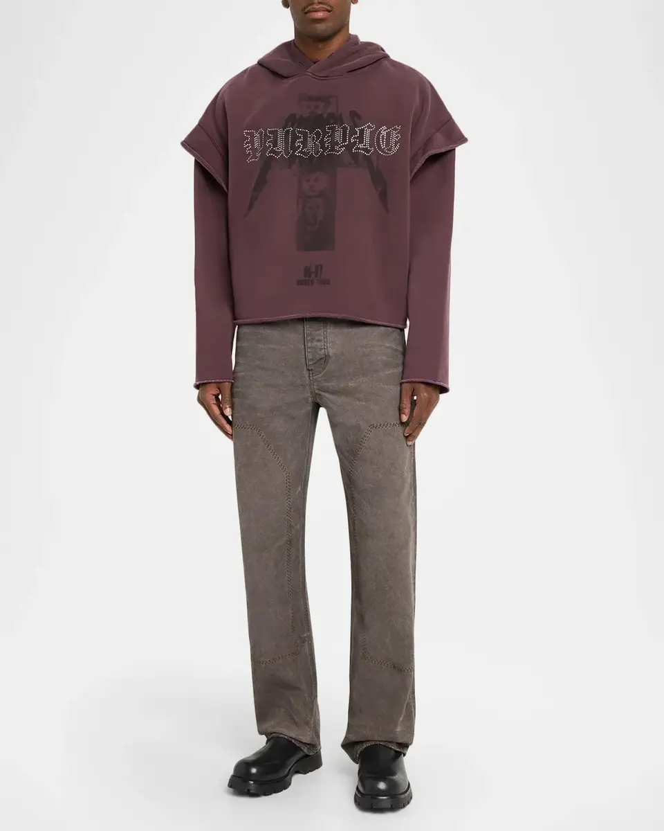 PURPLE Men's Canvas Overdye Carpenter Jeans | Thumbnail 2