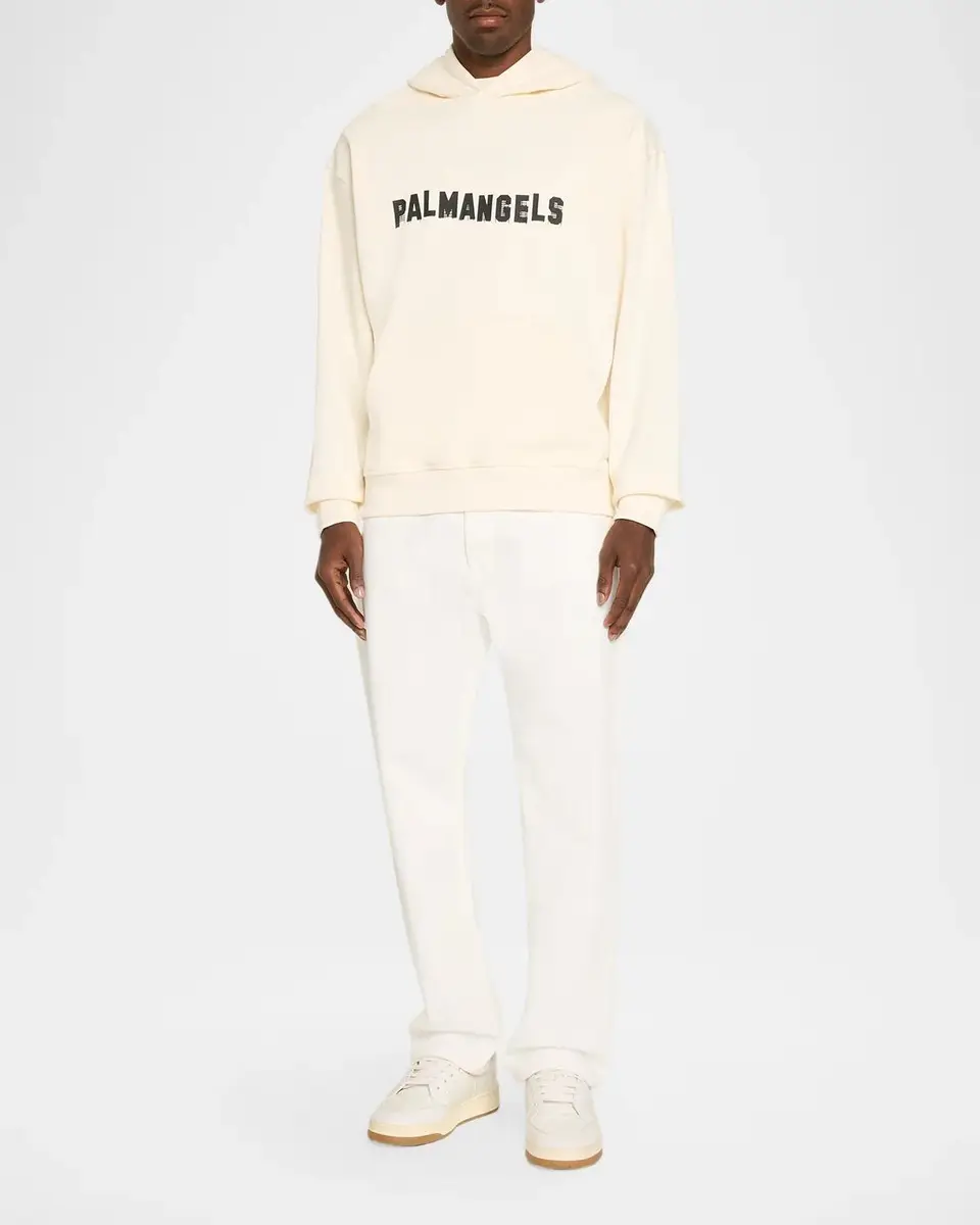Palm Angels Men's Logo Cotton Hoodie | Thumbnail 2 Palm Angels Men's Logo Cotton Hoodie | Thumbnail 2