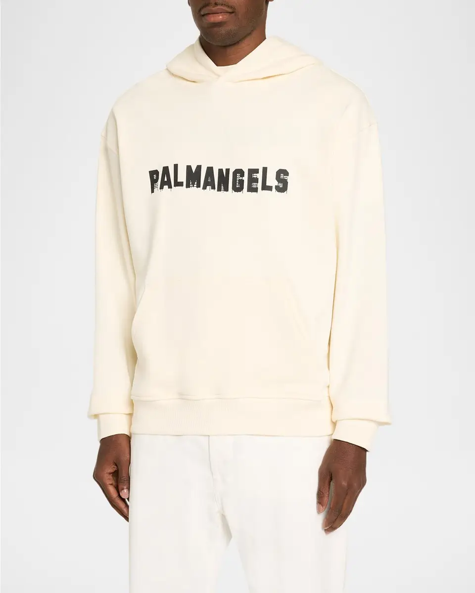 Palm Angels Men's Logo Cotton Hoodie | Thumbnail 4 Palm Angels Men's Logo Cotton Hoodie | Thumbnail 4