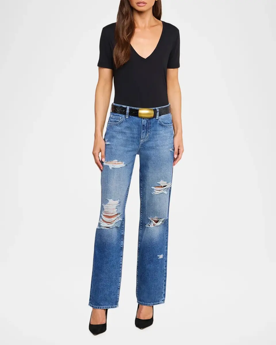 L'Agence Zelda Low-Rise Slouchy Straight-Leg Jeans | Thumbnail 2