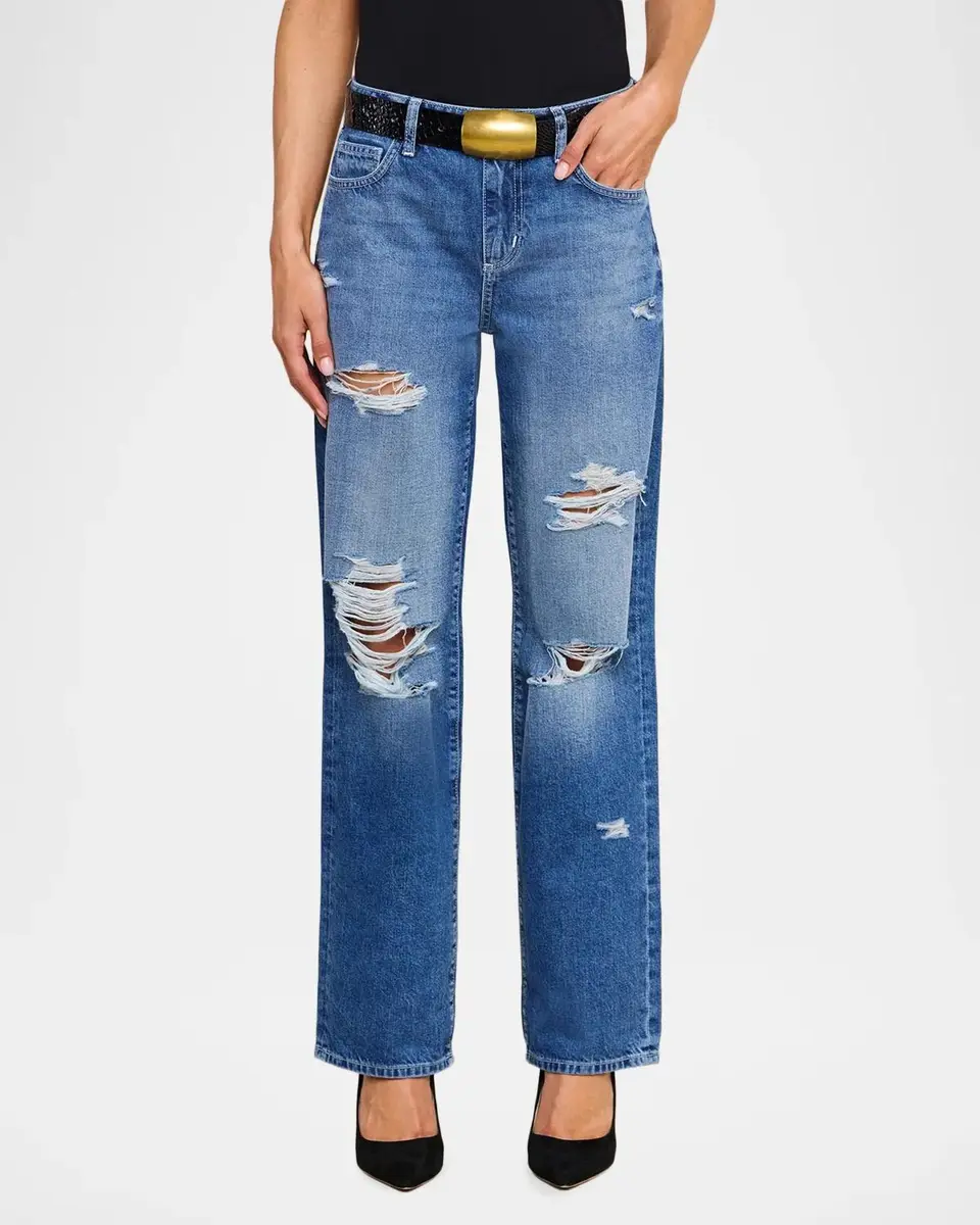 L'Agence Zelda Low-Rise Slouchy Straight-Leg Jeans | Thumbnail 4