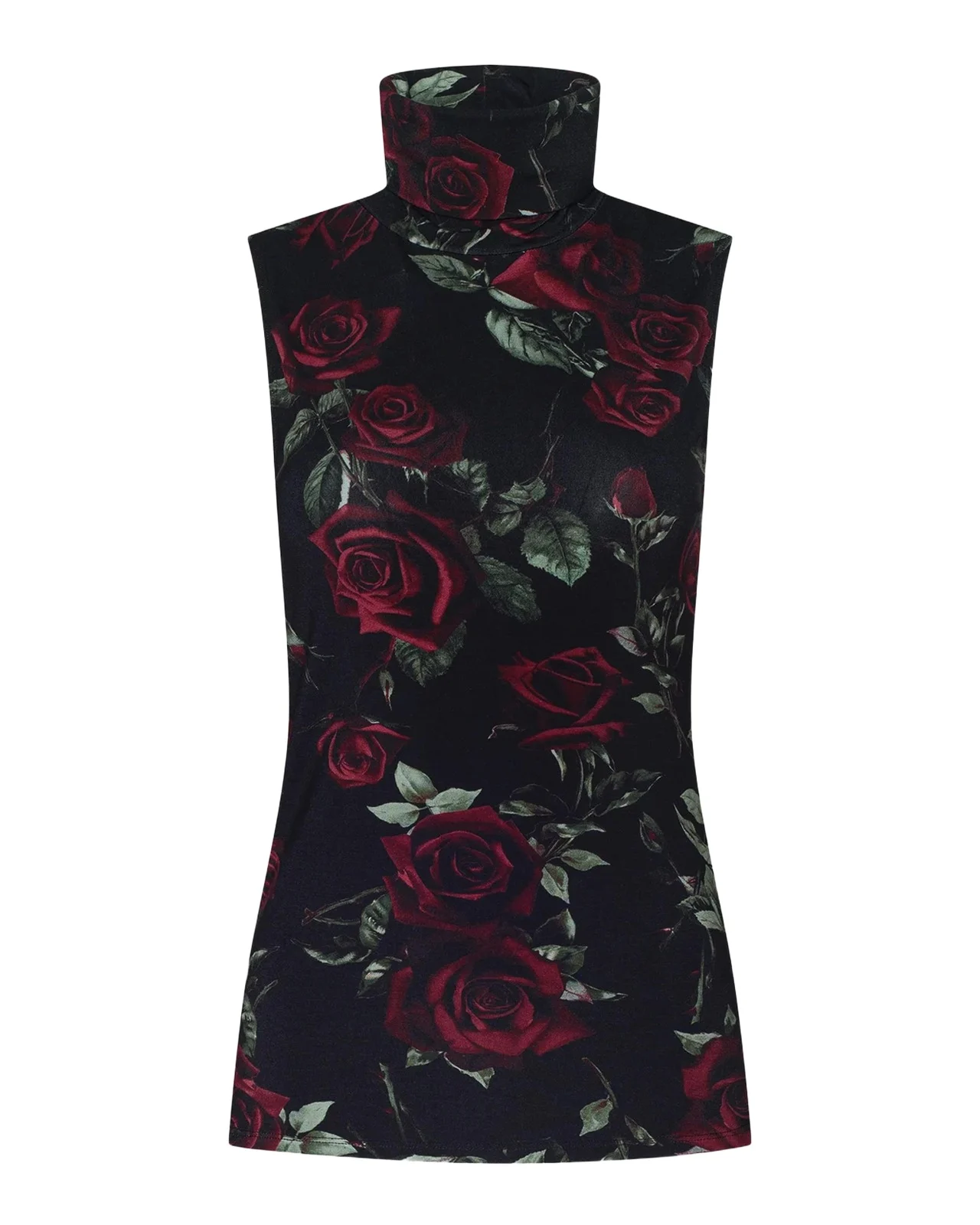 L'Agence Ceci Sleeveless Turtleneck Top