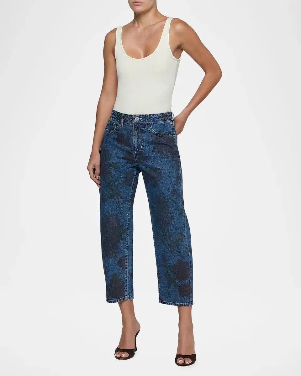 L'Agence Mallis High-Rise Bow-Leg Crop Jeans | Thumbnail 2 L'Agence Mallis High-Rise Bow-Leg Crop Jeans | Thumbnail 2